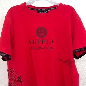 Supply and Demand clothing brand tee shirt.